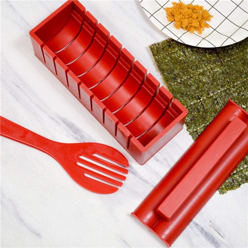 10Pcs DIY Sushi Mold Round Heart Shaped Rice Ball-Black