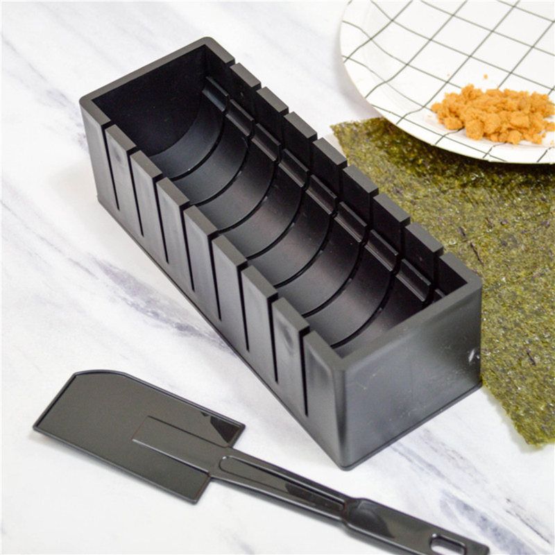10Pcs DIY Sushi Mold Round Heart Shaped Rice Ball-Black