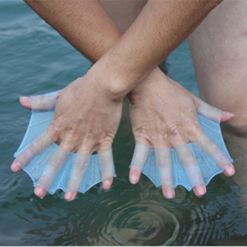 1 Pair Of High Quality Silicone Gloves Swimming Palm Frog