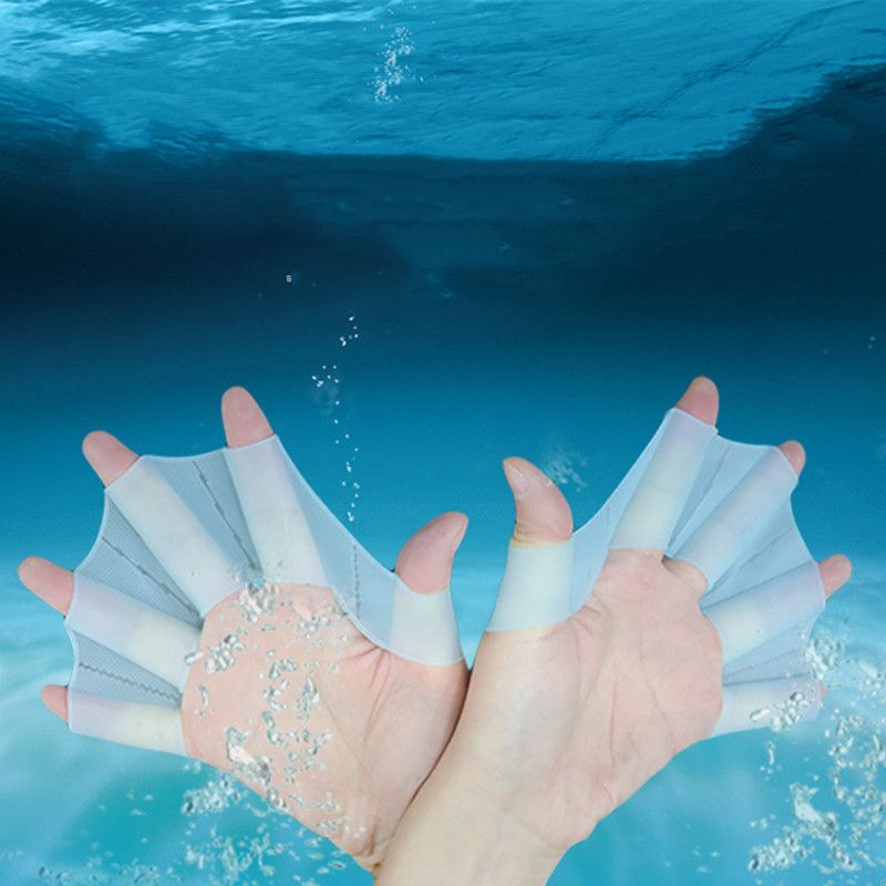 1 Pair Of High Quality Silicone Gloves Swimming Palm Frog