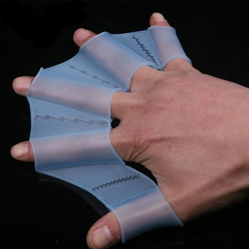 1 Pair Of High Quality Silicone Gloves Swimming Palm Frog