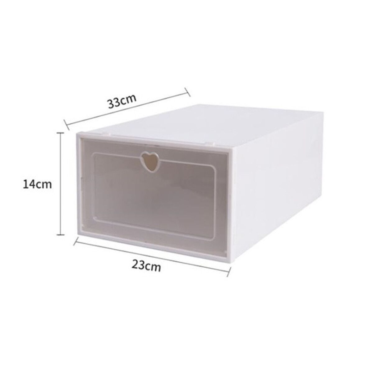 Foldable Storage Shoes Clear Plastic Shoe Boxes Storage Organizer Stackable Box 1pc White