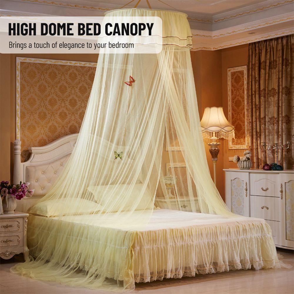 【Universal】Mosquito Net Dome Single Entrance Fine Mesh Beige