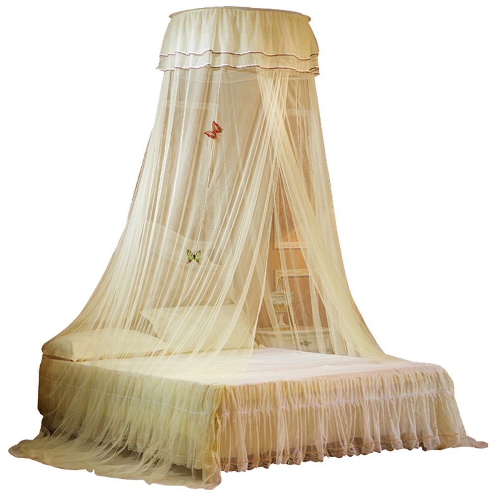【Universal】Mosquito Net Dome Single Entrance Fine Mesh Beige