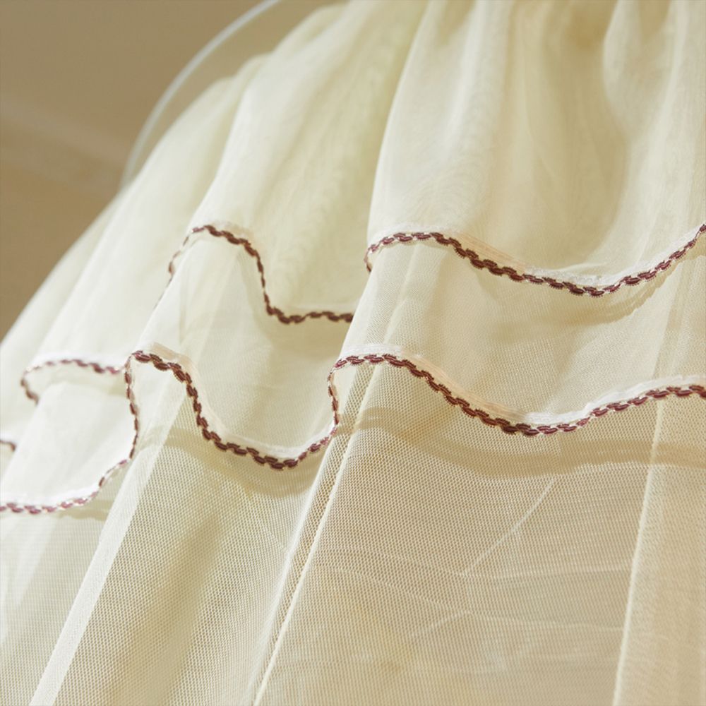 【Universal】Mosquito Net Dome Single Entrance Fine Mesh Beige