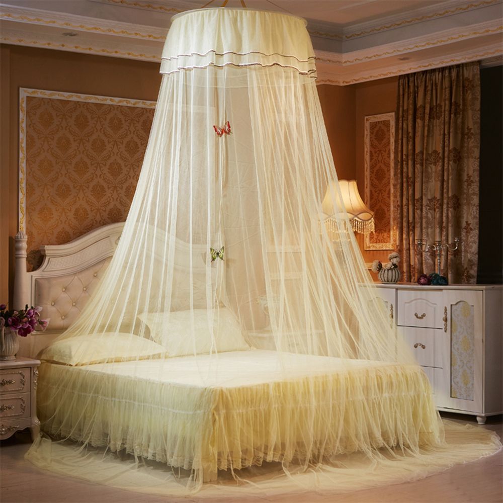 【Universal】Mosquito Net Dome Single Entrance Fine Mesh Beige