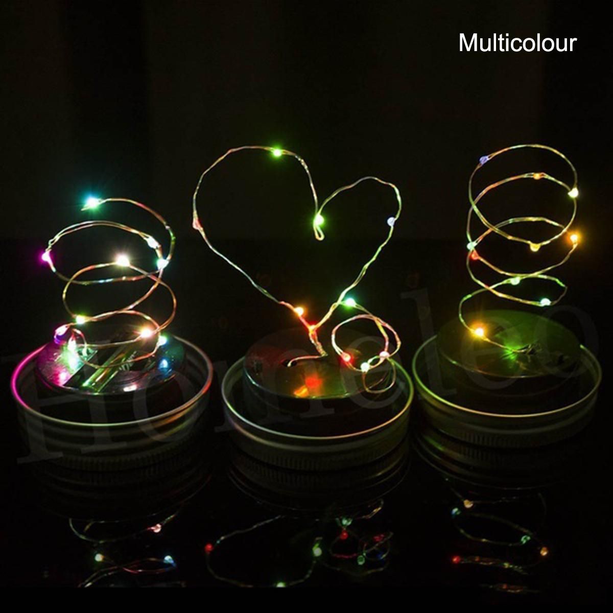 1M 10LED Fairy Solar Lid Lights Color Changing no multicolou