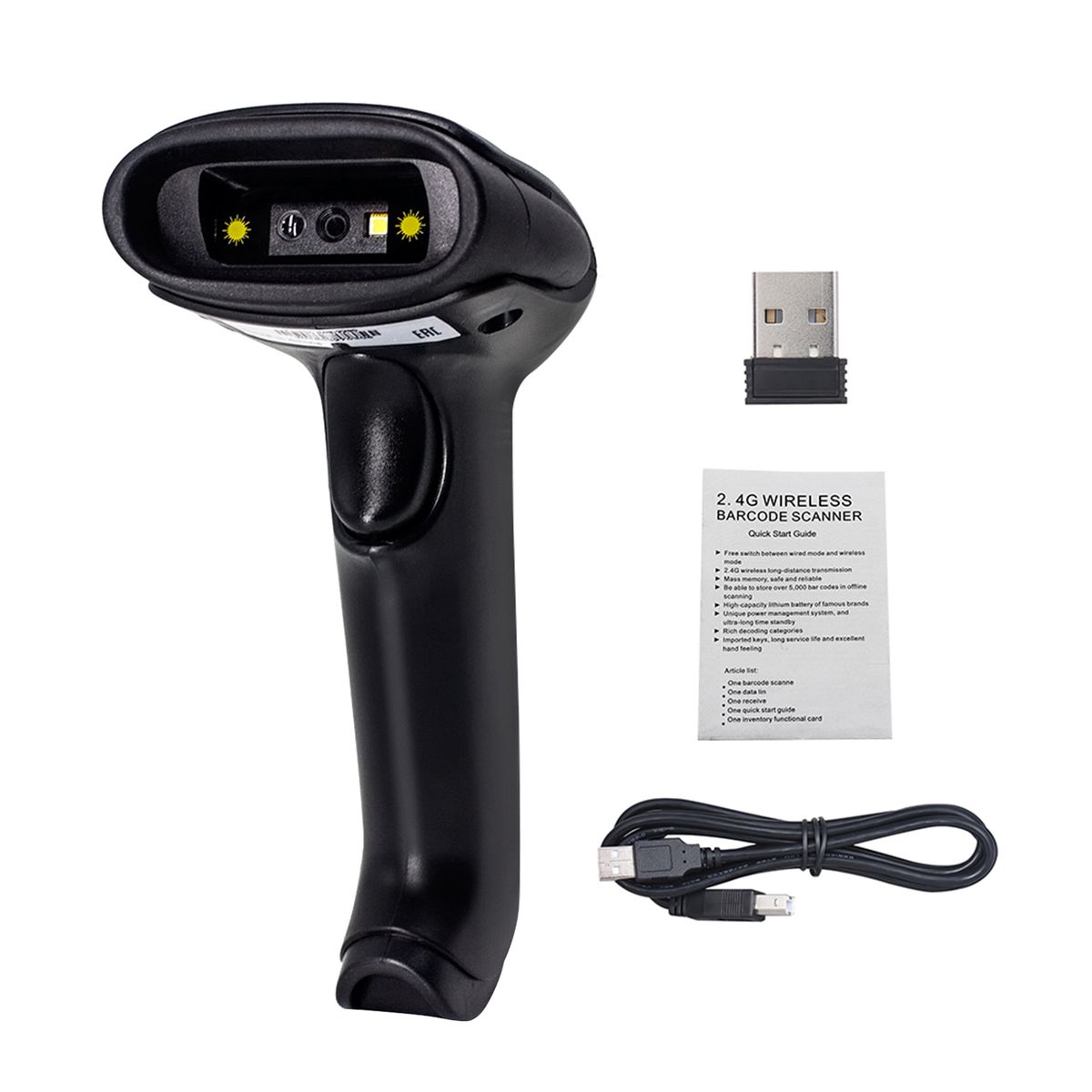 2.4G Wireless Cordless Handheld 1D 2D QR Barcode Bar Code