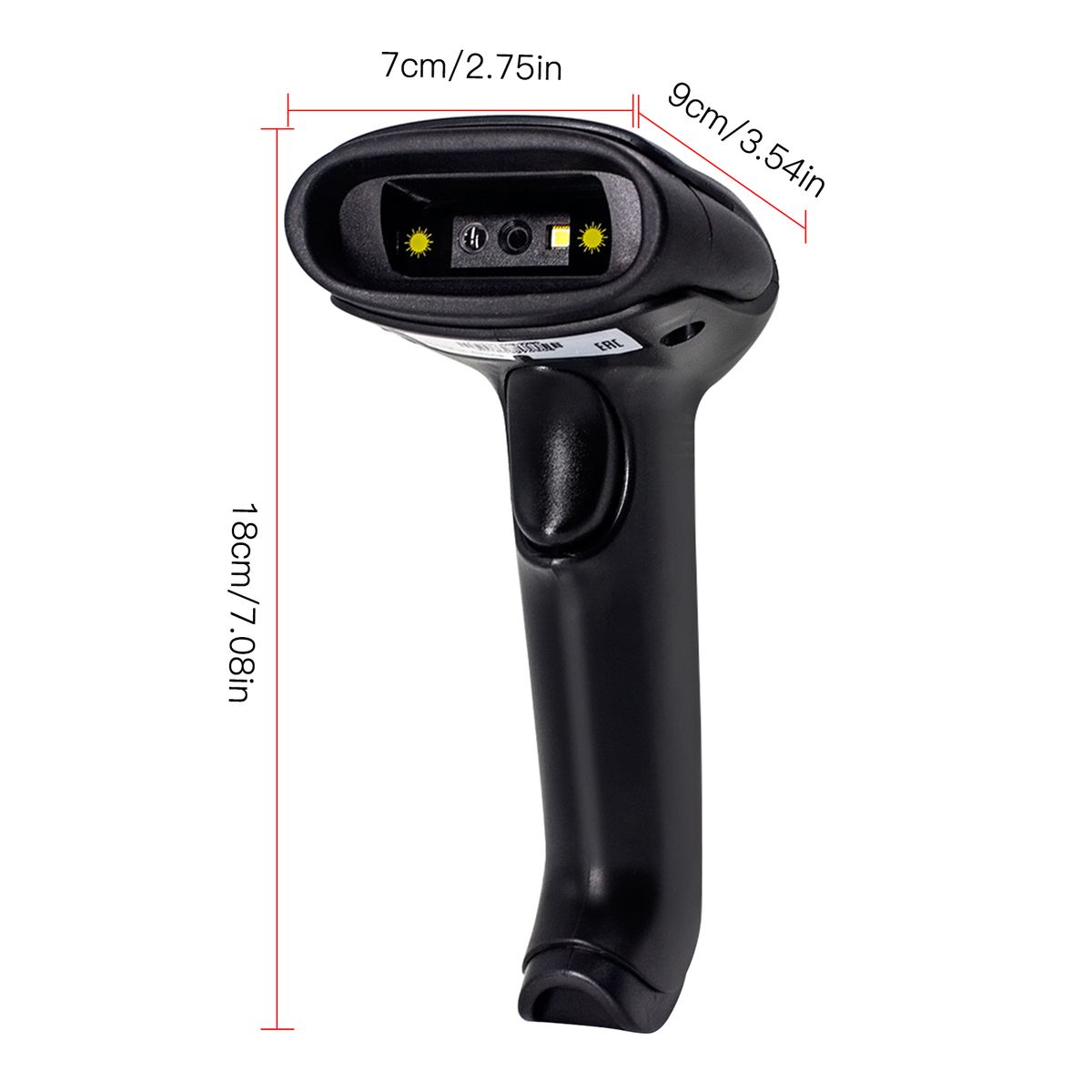 2.4G Wireless Cordless Handheld 1D 2D QR Barcode Bar Code