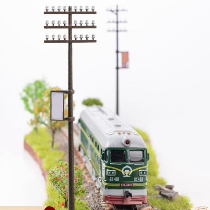3Pcs 1:100 HO Scale Telephone Poles For Model Train Park Architecture