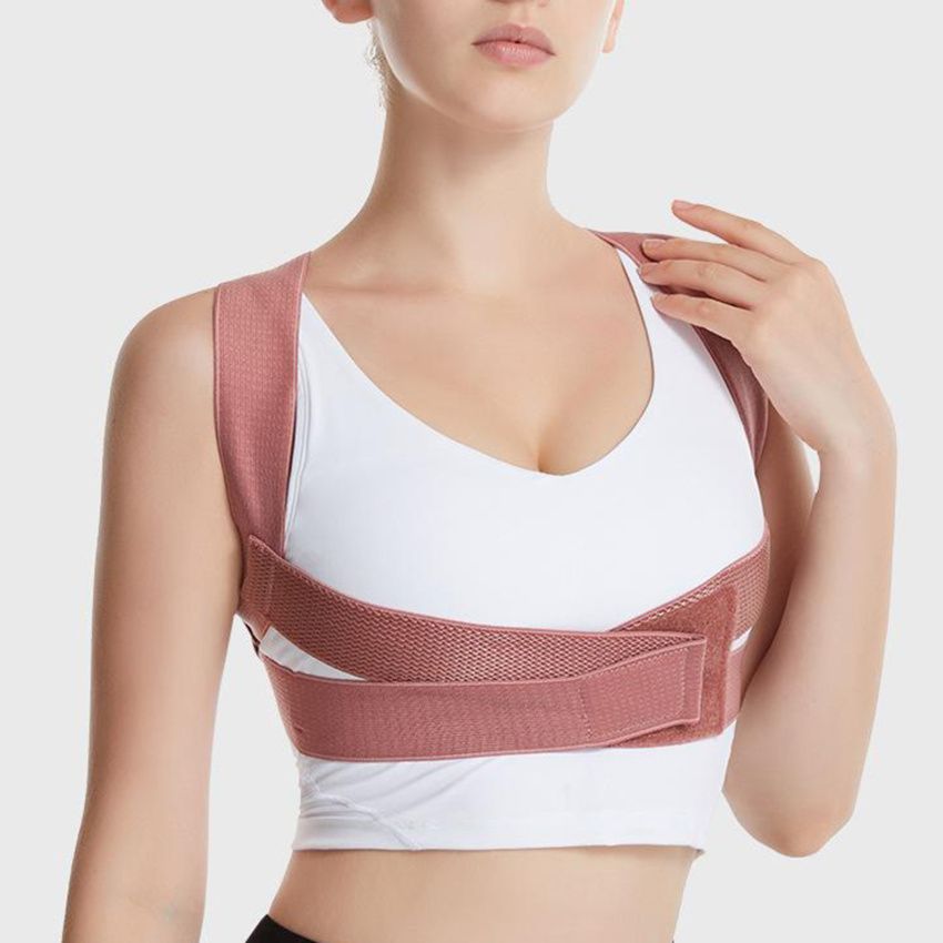 Adjustable Posture Corrector Back Shoulder Support Correct Brace S Red