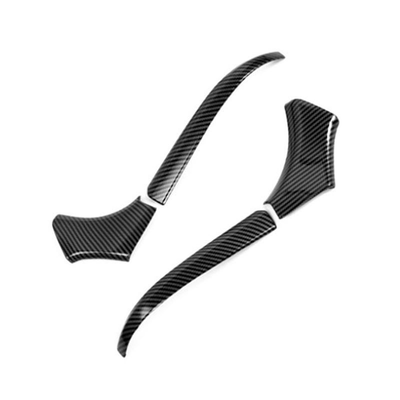 Car Side Door Rearview Mirror Frame Cover Trim Carbon Fiber ABS Decor for Toyota Harrier Venza 2020 2021 Accessories,LHD