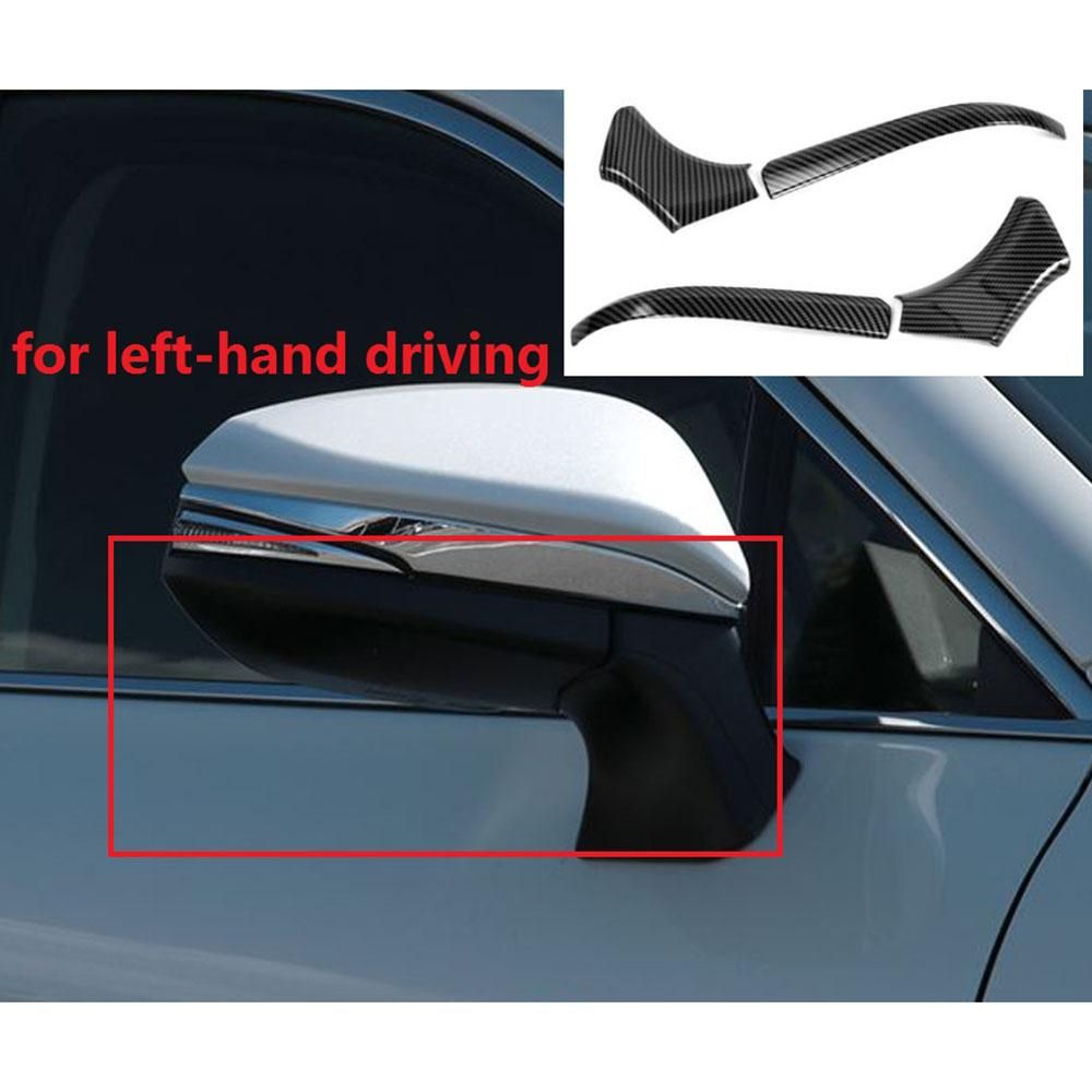 Car Side Door Rearview Mirror Frame Cover Trim Carbon Fiber ABS Decor for Toyota Harrier Venza 2020 2021 Accessories,LHD