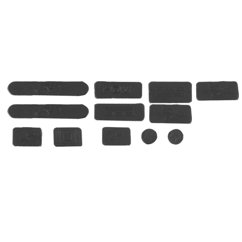 12pcs/set Silicone Anti-Dust Plug Cover Stopper Laptop USB Dust Plug Cover