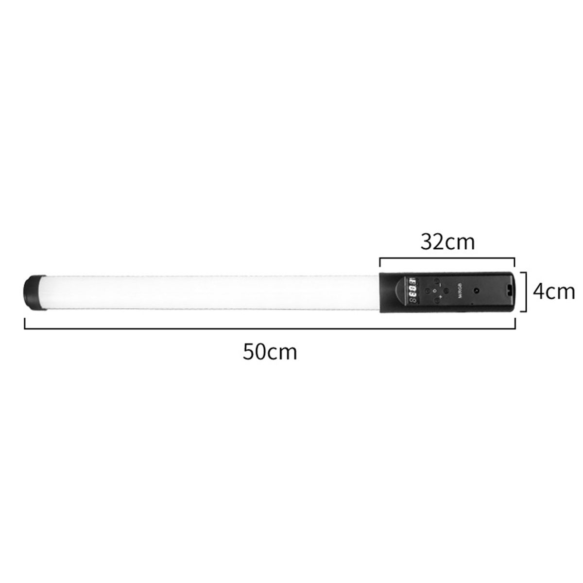 LED Light Wand Soft Light 10 Lighting Effects-Black