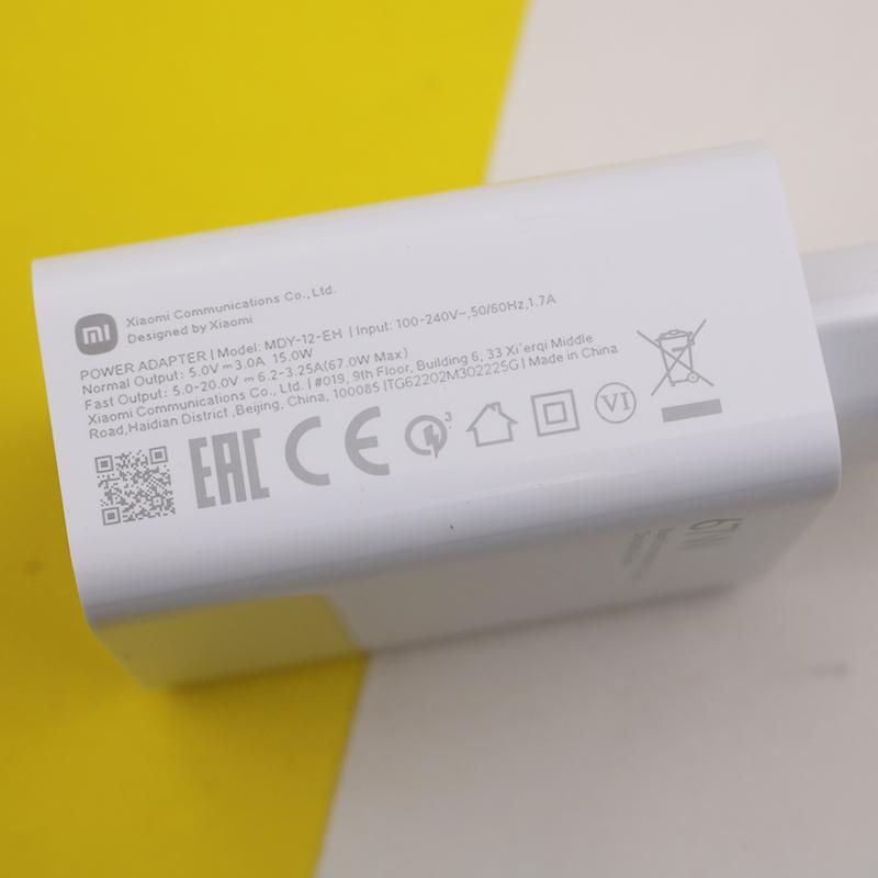 New For xiaomi 67W charger EU Fast Charge Power Adapter 6A Type C Cable For