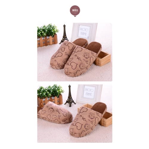 Comfy Indoor Slip-Ons - Brown