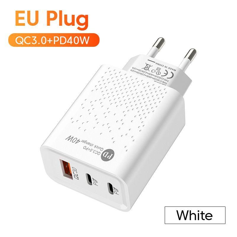 Usb C Charger 60w Fast Charging Charger 3ports Type C Mo USB