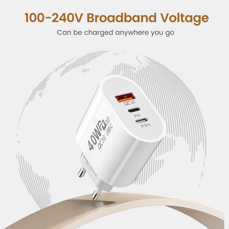 Usb C Charger 60w Fast Charging Charger 3ports Type C Mo USB