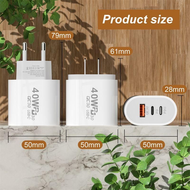 Usb C Charger 60w Fast Charging Charger 3ports Type C Mo USB