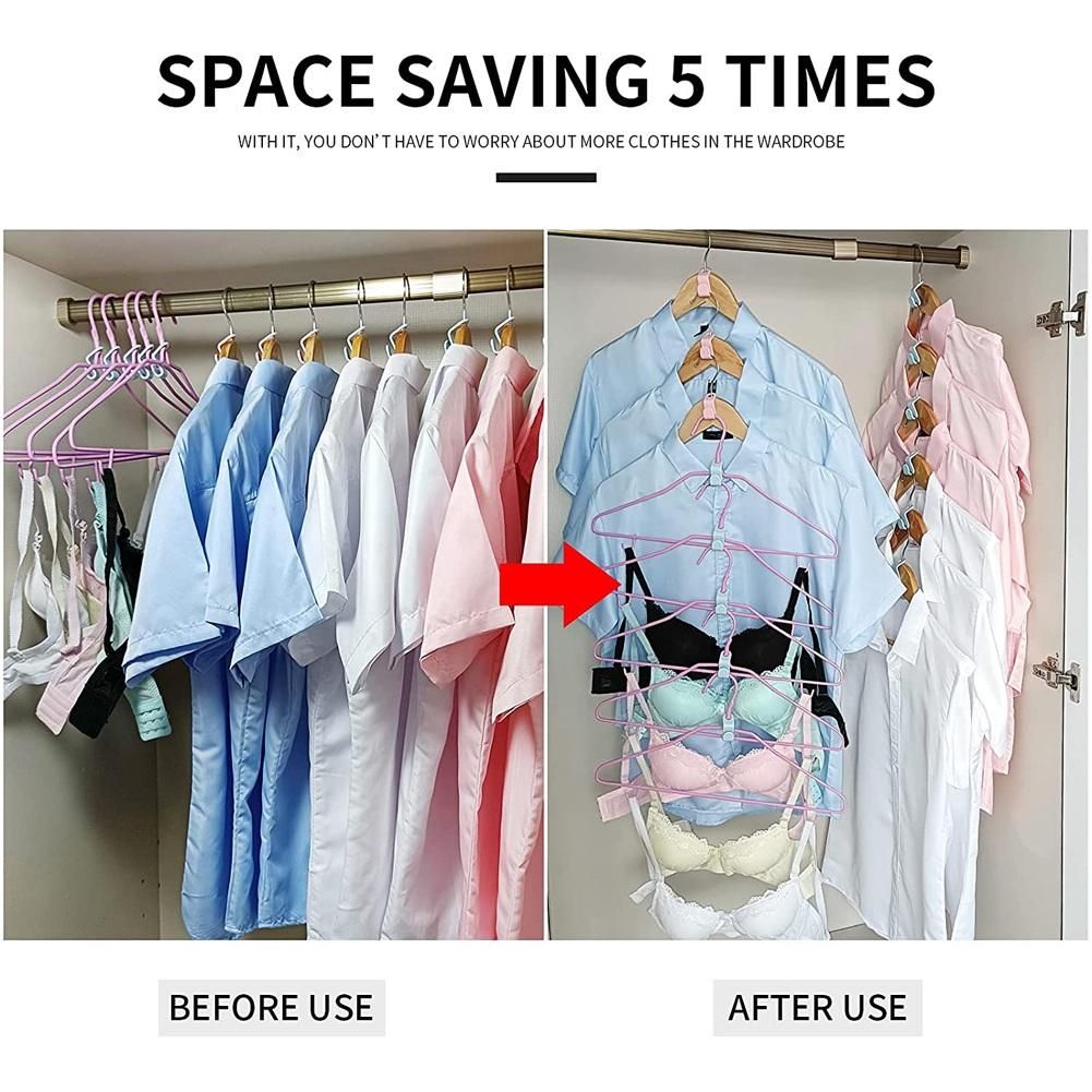 Clothes Hanger Connector Hooks 30Pieces, Thicken, Load 30 Pounds, Used in Closet Space Savers and Organizer Closets