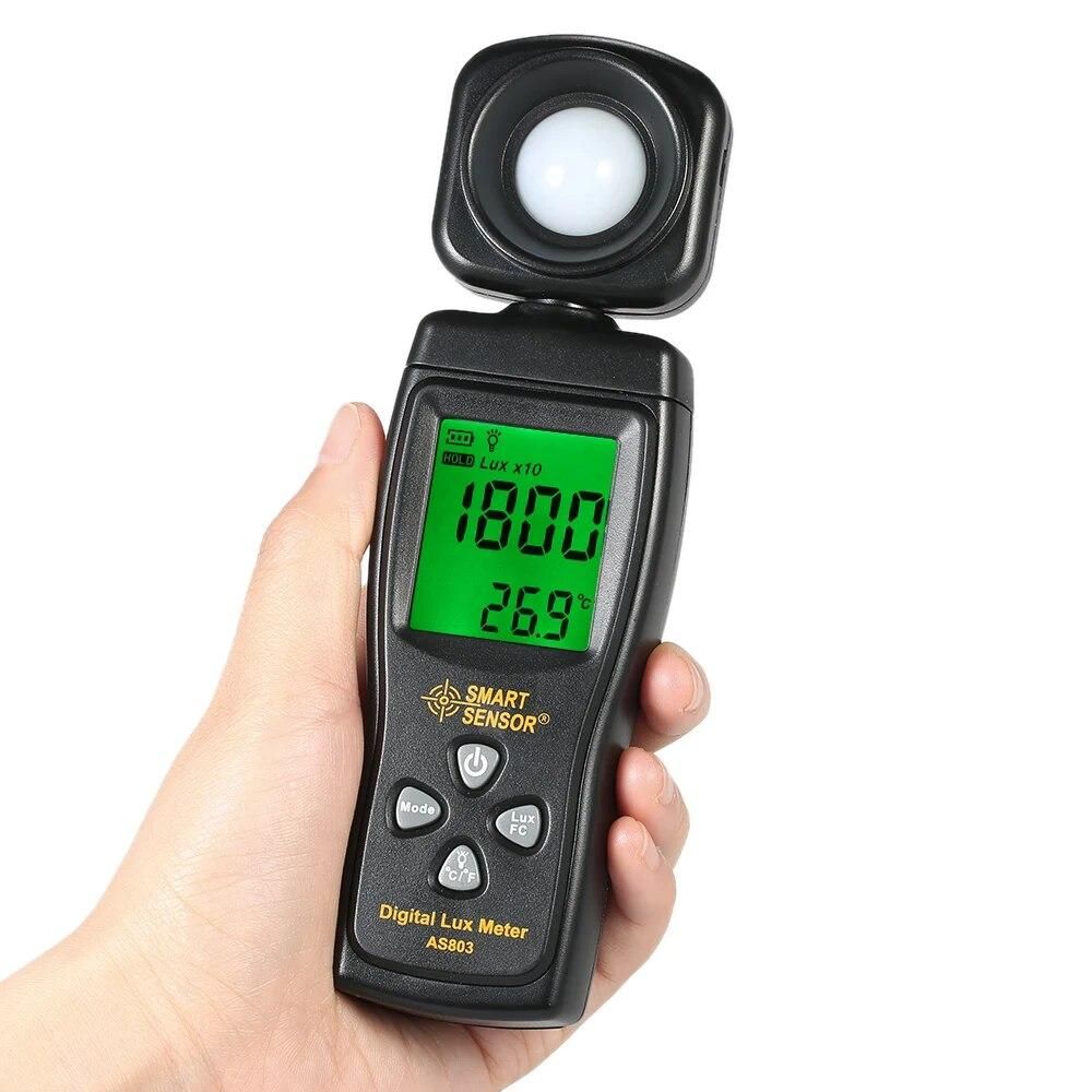 Digital Lux Meter LCD Spectrometer Handheld Illuminometer Luminometer Photometer Luxmeter Light Meter 0-200000 Lux
