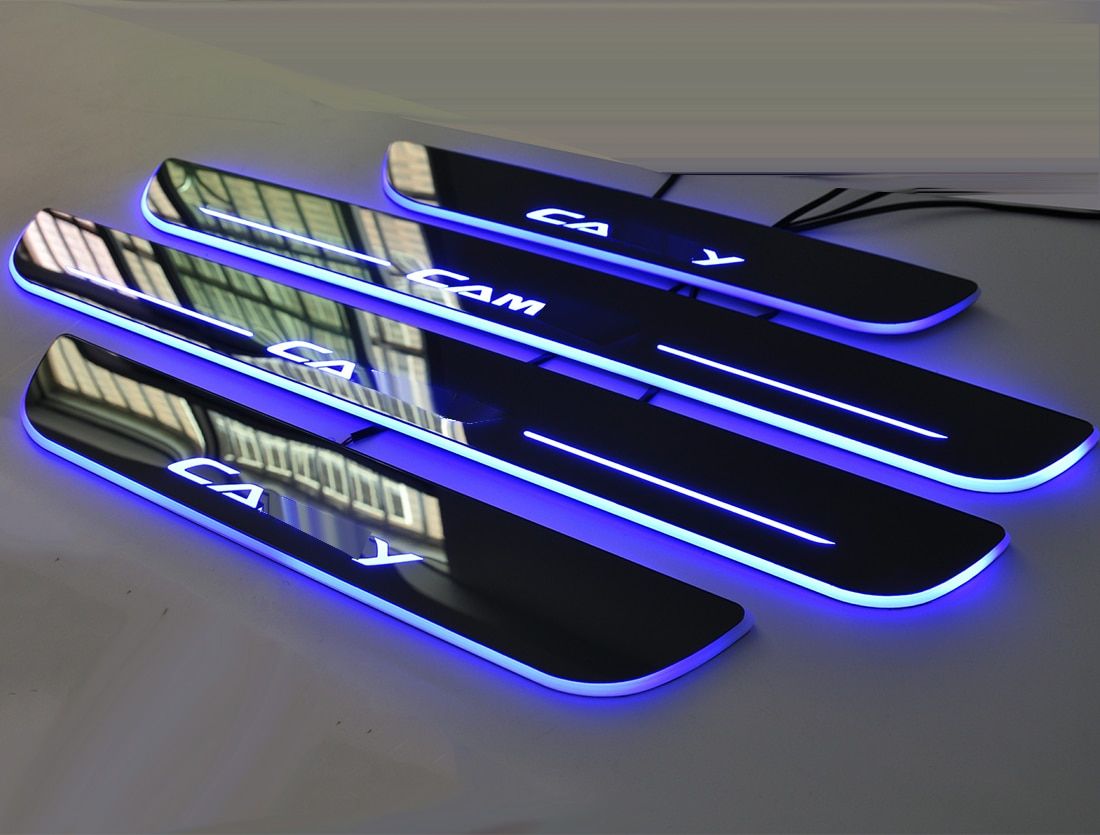 4pcs BRILLENT LED Scuff Plate Door Sills Fit For CAMRY