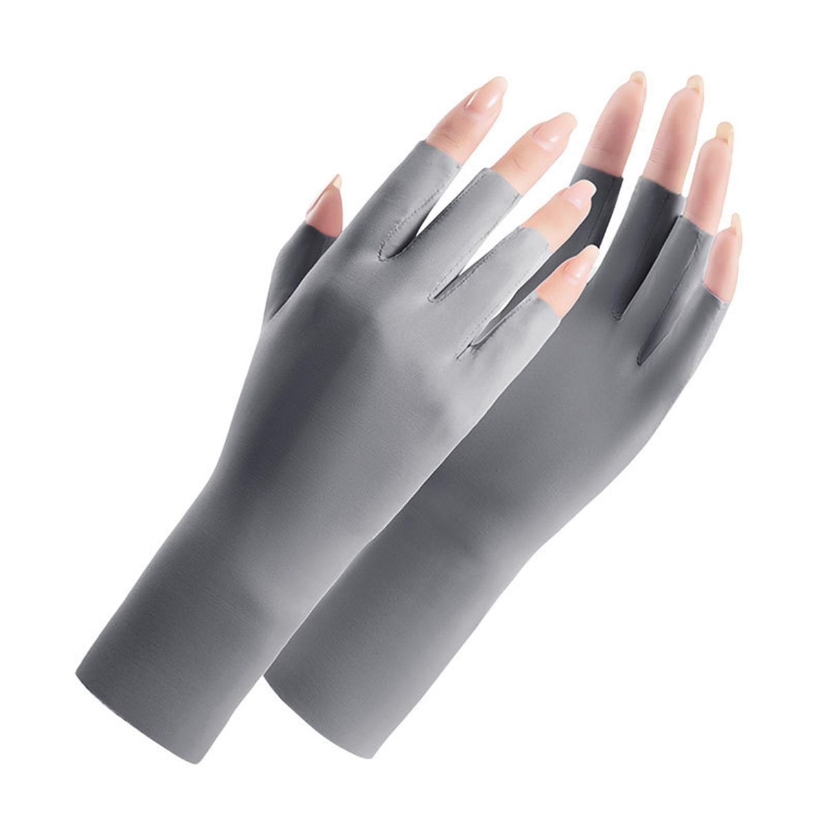 1 Pair Nail Drying Machine Riding Cycling Sunshade Grey