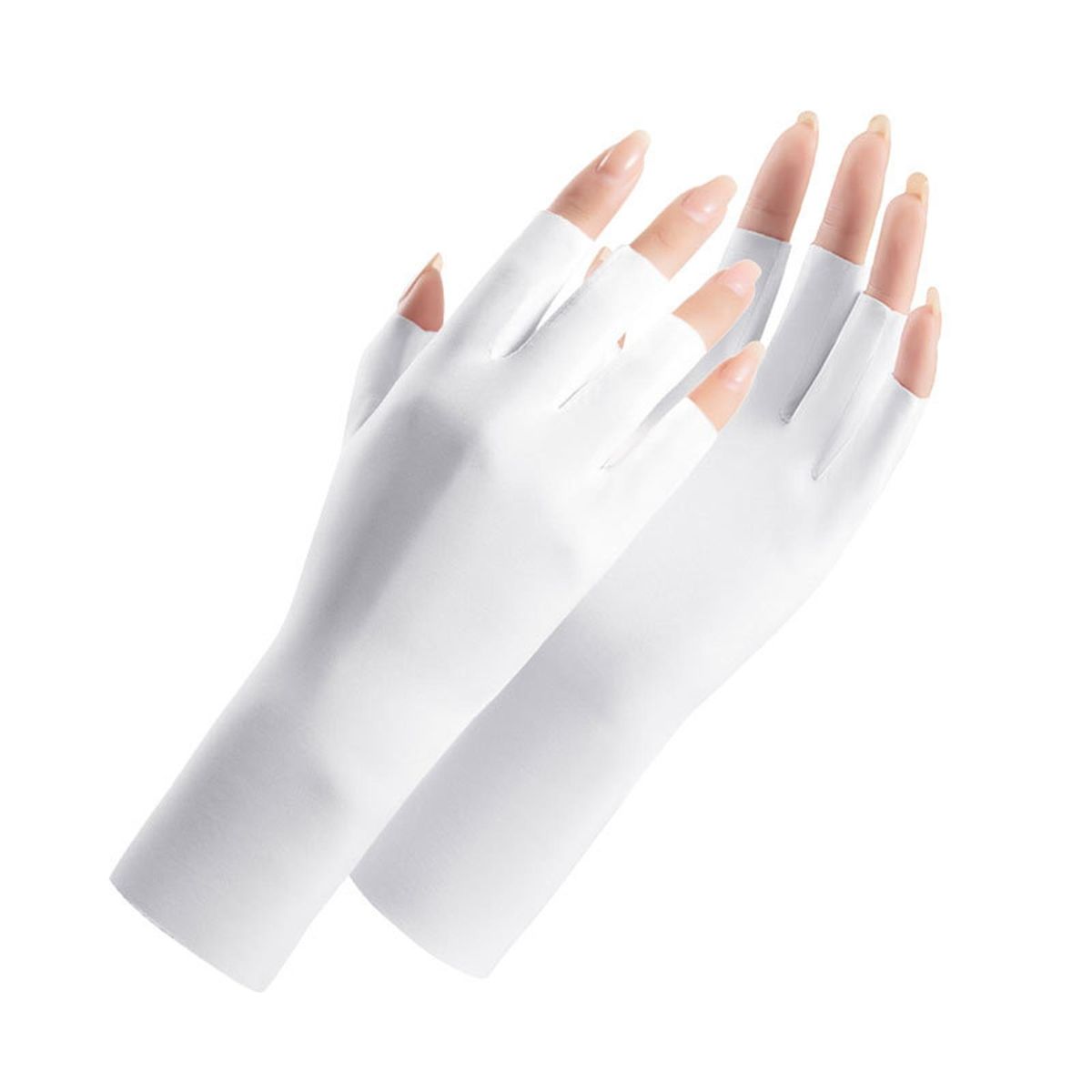 1 Pair Nail Drying Machine Riding Cycling Sunshade White