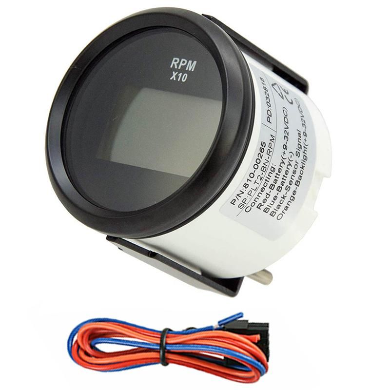 Boat LED Digital Hour Meter Marine Outboard RV RPM Meter