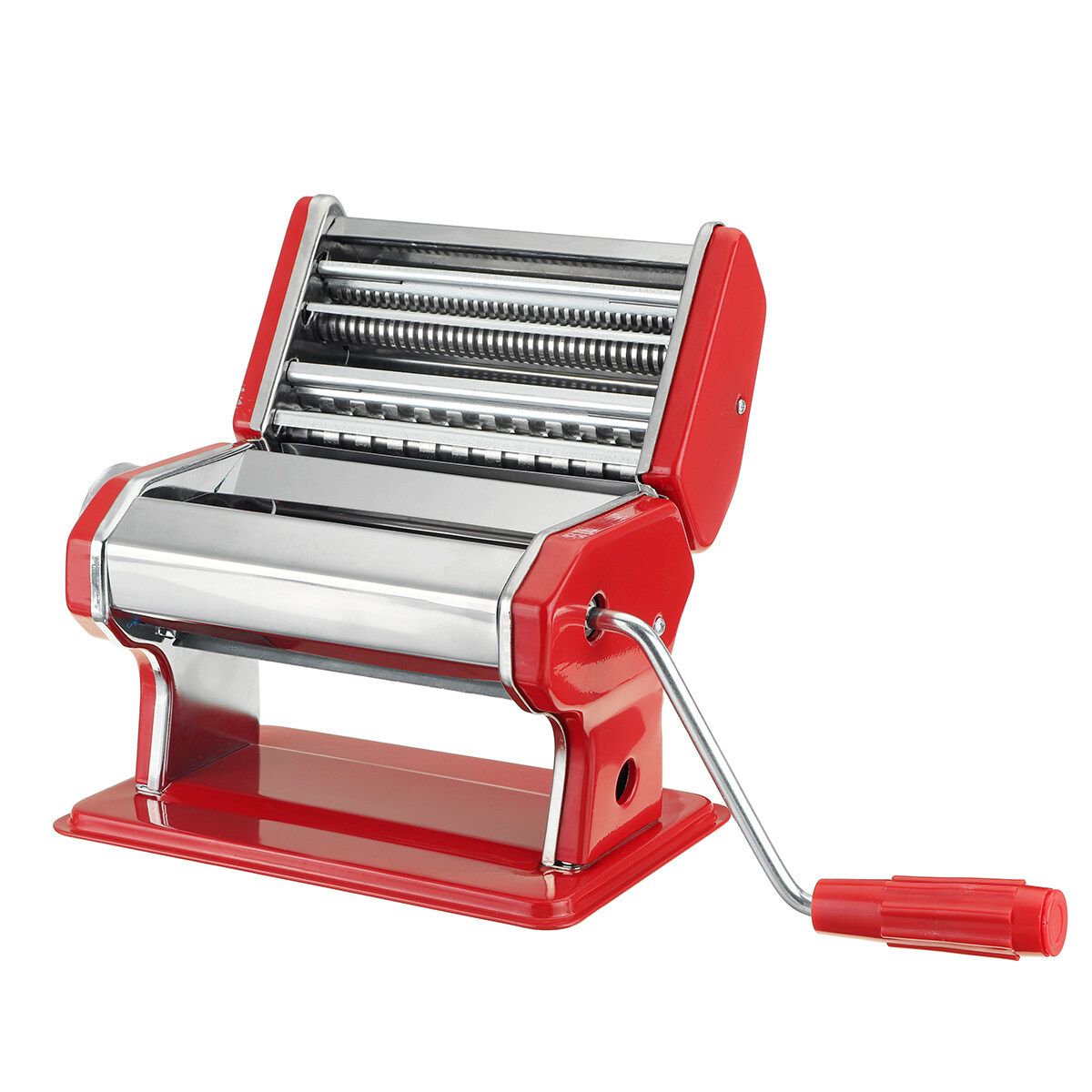 (Stainless Steel) Manual Pasta Maker Machine Multi-functional Noodle Maker Press Rigatoni Spaghetti Lasagne For Home Restaurant-Adjustable Rollers With 9 Shape Options