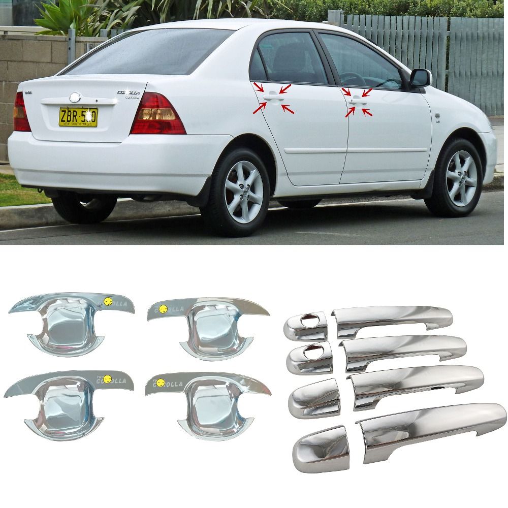 For Toyota Corolla Ae120 Ae130 2001-2007 Chrome Door Handle