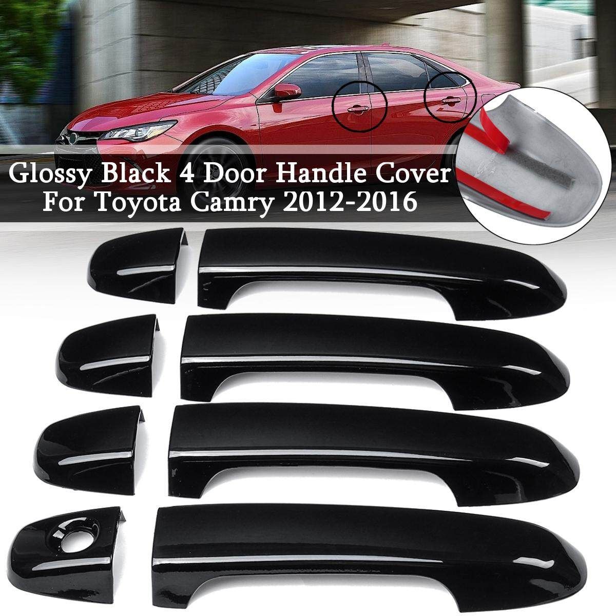 8Pcs/Set ABS Glossy Black 4 Door Handle Covers For Toyota Camry 2012-2016