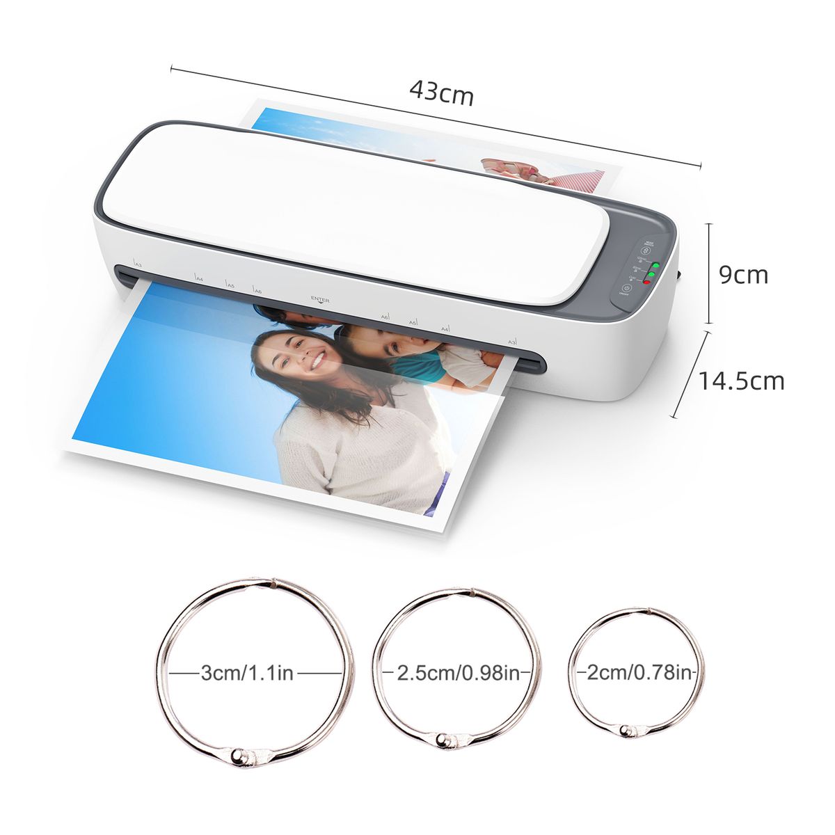 Desktop Laminator Machine Set A3 Size Multifunctional Hot