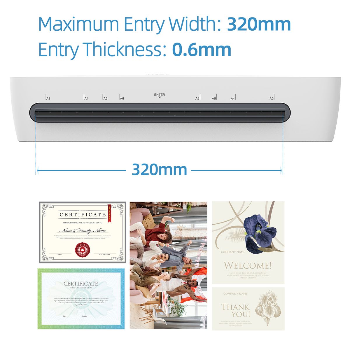 Desktop Laminator Machine Set A3 Size Multifunctional Hot