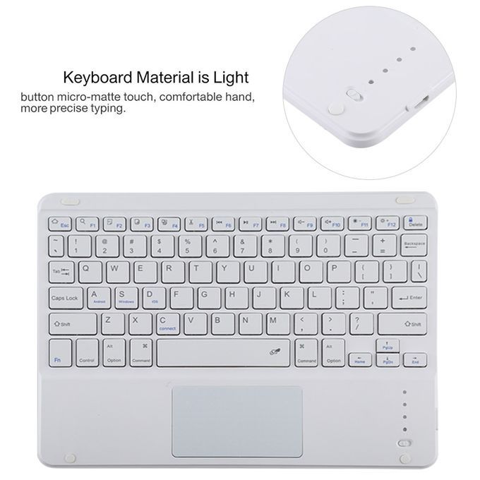 TG11BC Detachable Bluetooth White Keyboard Microfiber Leather Protective Case For IPad Pro 11 Inch (2020), With Touchpad & Pen Slot & Holder (Dark Green)