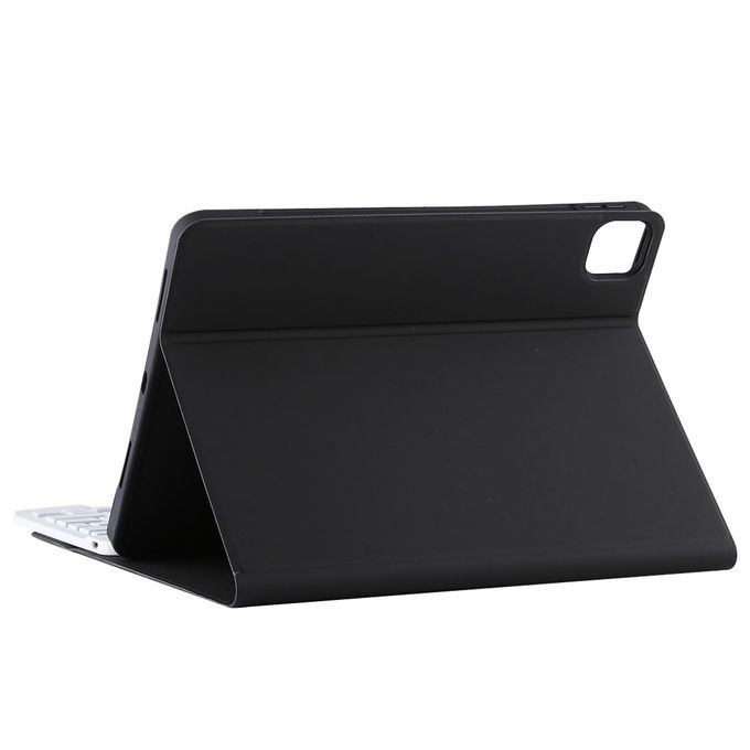 TG11BS Detachable Bluetooth White Keyboard Microfiber Leather Protective Case For IPad Pro 11 Inch (2020), With Backlight & Pen Slot & Holder (Black)