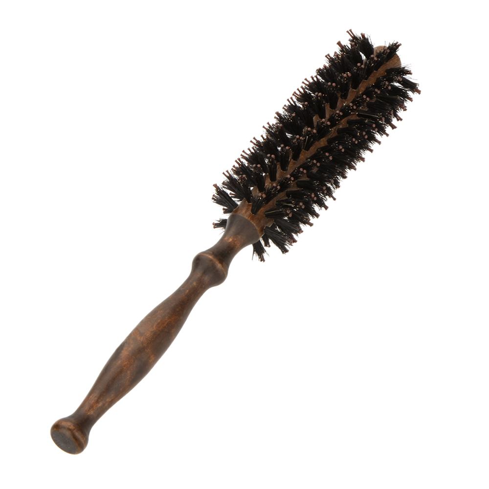 Round Wood Handle Hairdressing Quill Bristle Radial Curling