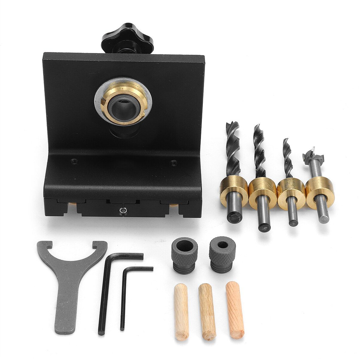 3 In 1 Doweling Jig Kit Pocket Hole Drilling Jig Detachable Drill Guide Puncher Furniture Connecting Woodworking Tools