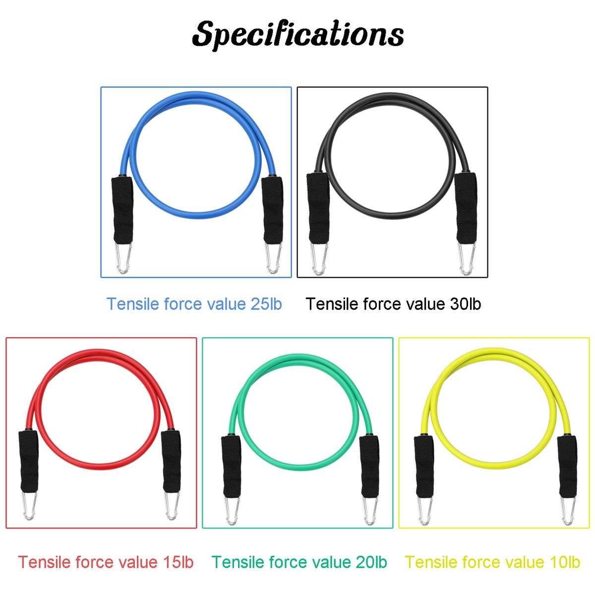 11 Pcs/Set Fitness Puller Multi-functional Muscle Strength