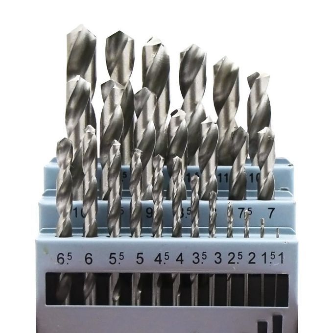 20p S 0.3-1.6mm Titanium  Oated Twist Drill Bits HSS Woodworking Tool Set-silver