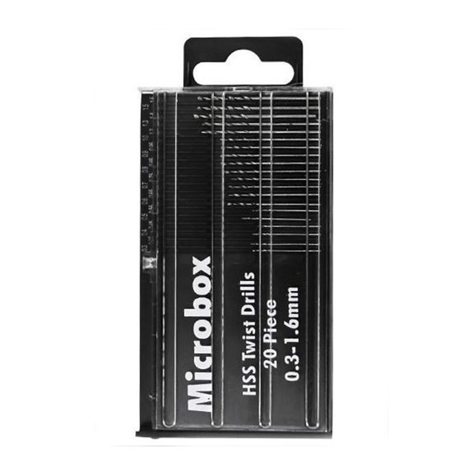 20p S 0.3-1.6mm Titanium  Oated Twist Drill Bits HSS Woodworking Tool Set-silver