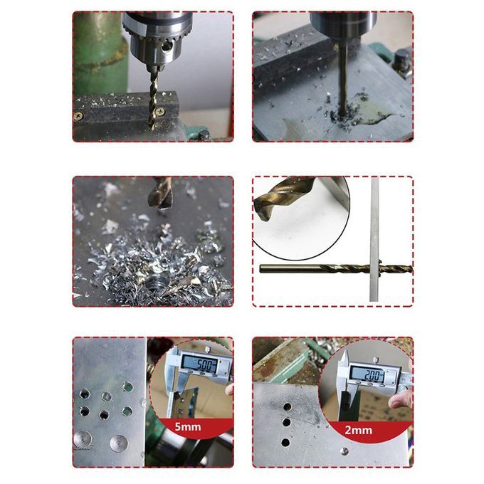 20p S 0.3-1.6mm Titanium  Oated Twist Drill Bits HSS Woodworking Tool Set-silver