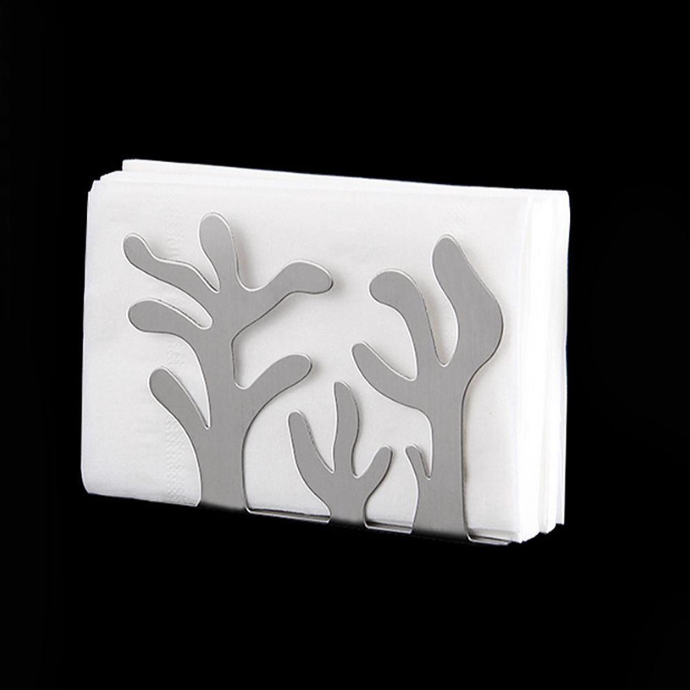 Stainless Steel Plants Shape Tissue Holder Dispenser Napkin