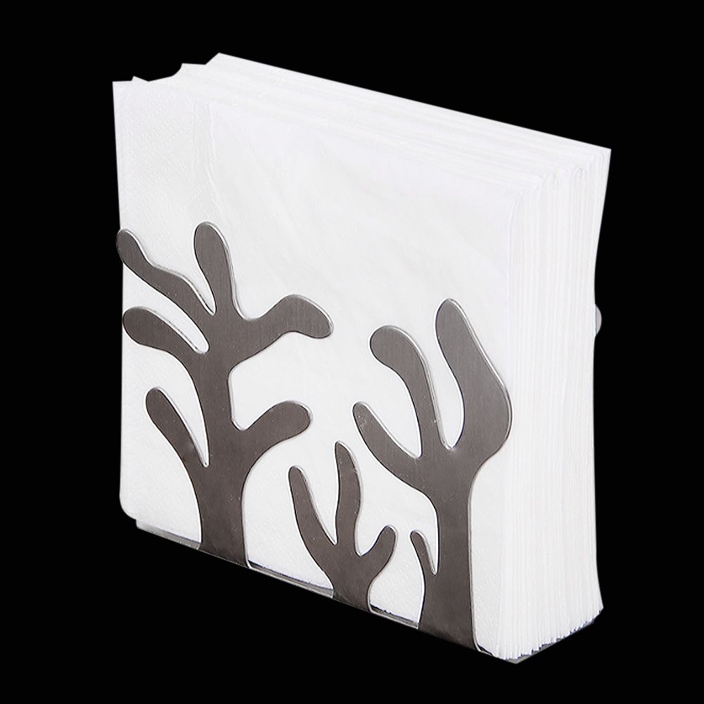 Stainless Steel Plants Shape Tissue Holder Dispenser Napkin