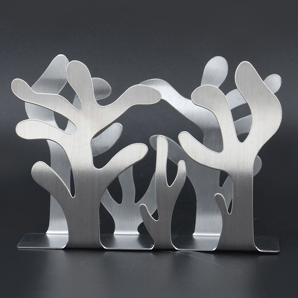 Stainless Steel Plants Shape Tissue Holder Dispenser Napkin