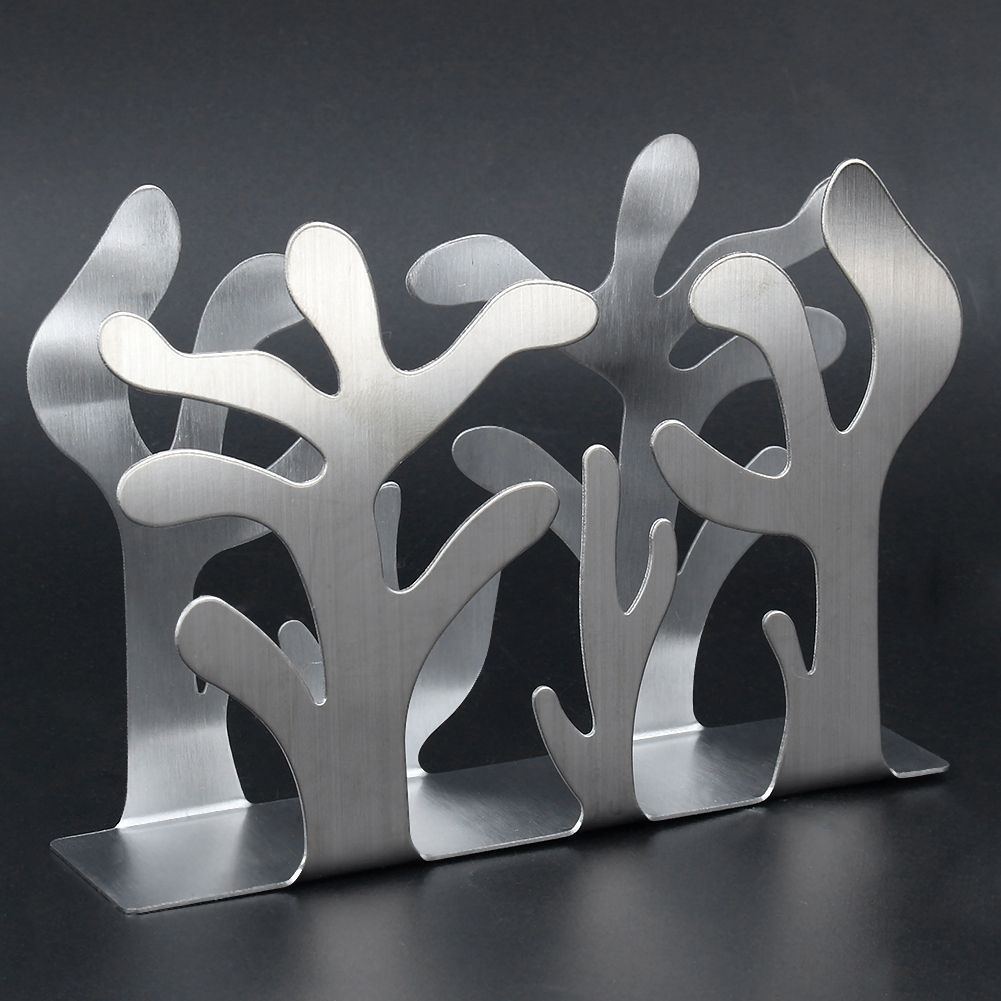 Stainless Steel Plants Shape Tissue Holder Dispenser Napkin