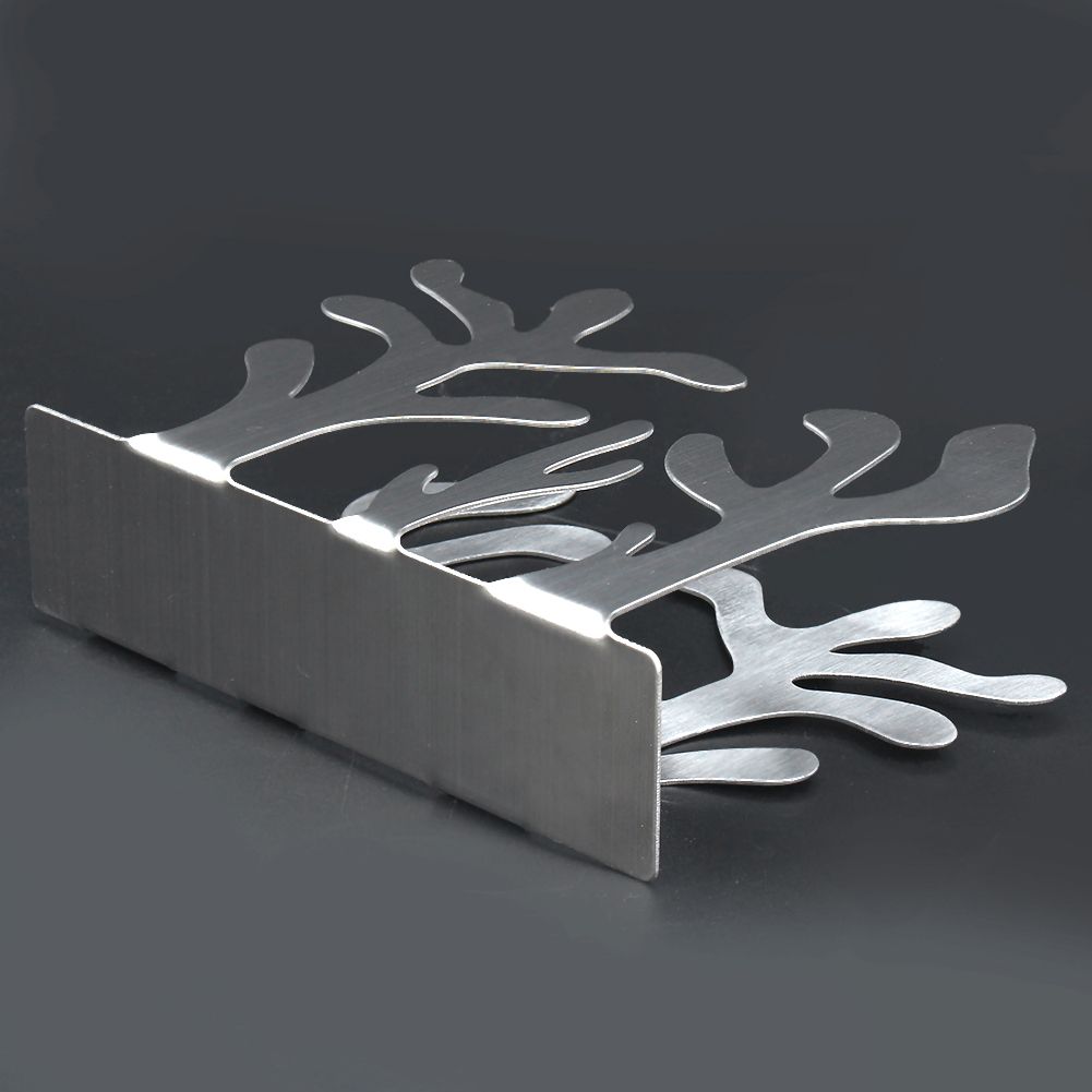 Stainless Steel Plants Shape Tissue Holder Dispenser Napkin