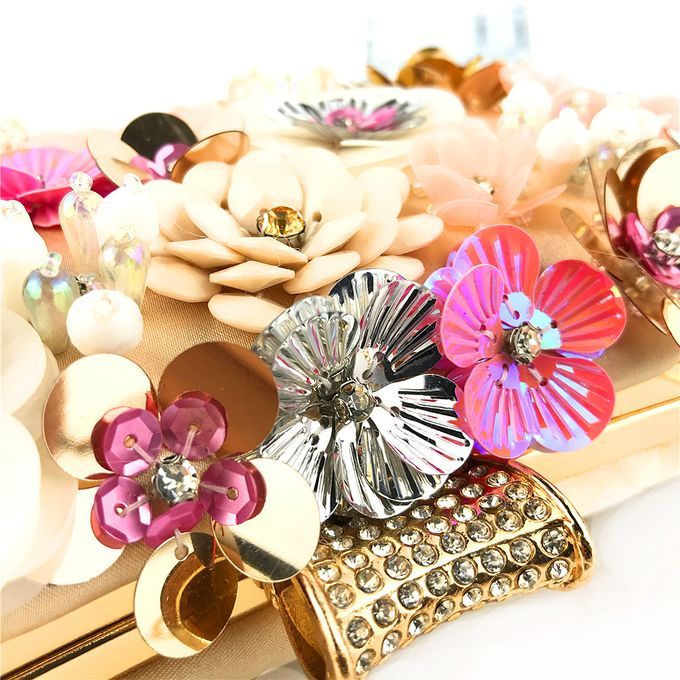 Genuine Quality Ladies Bridal Party Flora Clutch Purse