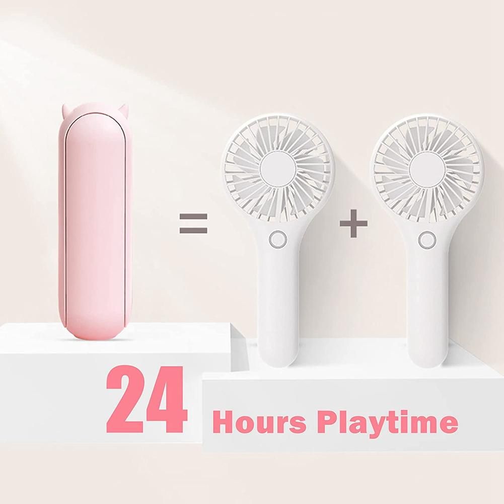 Portable Handheld Fan, Personal USB Rechargeable Fan Battery, Folding Pocket Fans Electric Hand Fan for Outdoor A